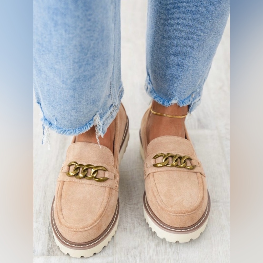 Hey Girl By Corky’s Camel Faux Suede Loafers